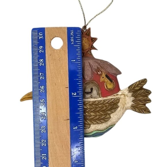 Noahs Ark Peace Dove Star Christmas Ornament Holiday Resin Vintage MCM Decor - Picture 10 of 16